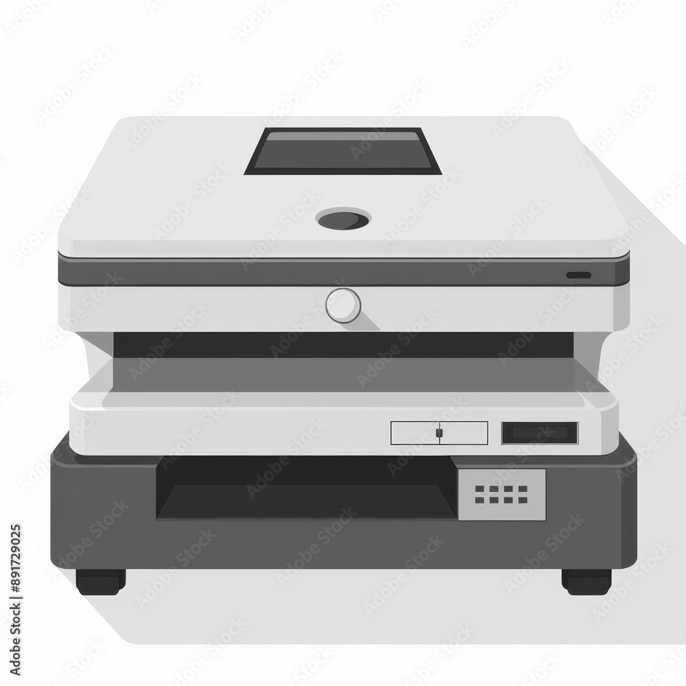 a flat image of a printer on a white background a flat image of a printer on a white background