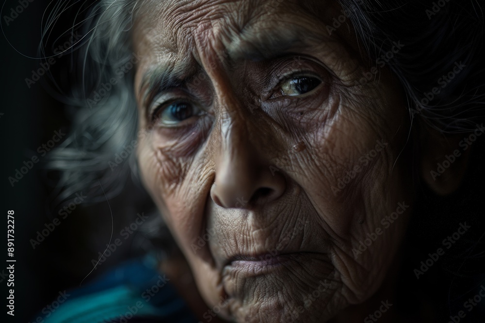 A partially blurred, artistic photo focused on strands of gray hair, creating a mysterious and enigmatic ambiance, representing age, wisdom, and the passage of time. A partially blurred, artistic photo focused on strands of gray hair, creating a mysterious and enigmatic ambiance, representing age, wisdom, and the passage of time.