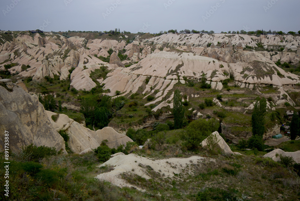 Characteristic rock formations near Goreme, Turkey Characteristic rock formations near Goreme, Turkey