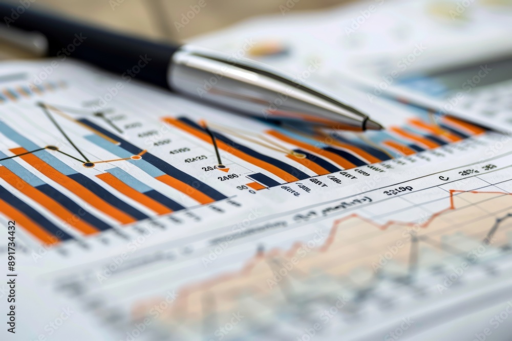 Detailed financial charts and graphs on paper, showcasing economic analysis and business planning.
Detailed financial charts and graphs on paper, showcasing economic analysis and business planning.