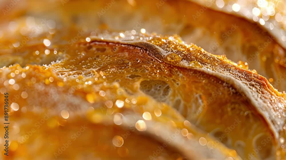 An artisan loaf with a glossy and shiny crust the result of a perfectly timed and precise baking process. An artisan loaf with a glossy and shiny crust the result of a perfectly timed and precise baking process.