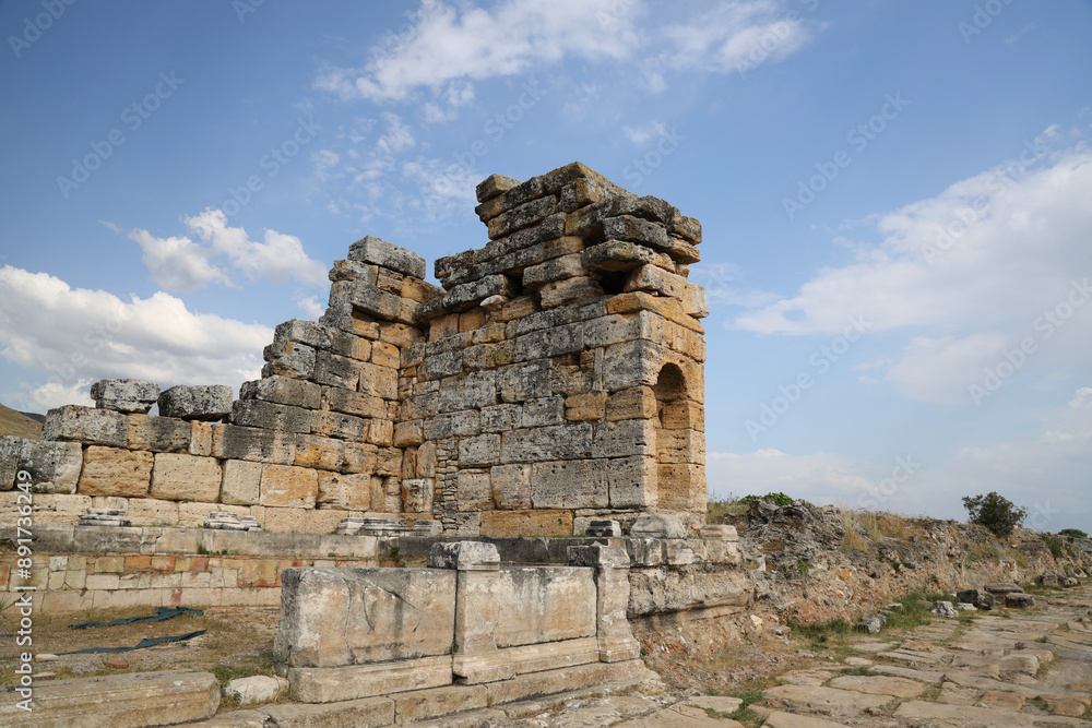 Ruins in the Roman city of Hierapolis, Turkey Ruins in the Roman city of Hierapolis, Turkey