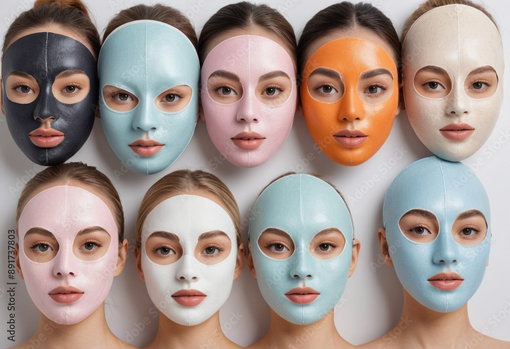  A variety of sheet masks with different target areas. 