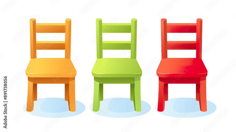 A chair furniture isolated on pure white background A chair furniture isolated on pure white background