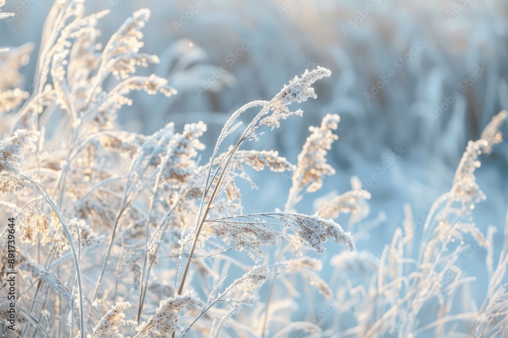 frozen snowy grass - winter background frozen snowy grass - winter background