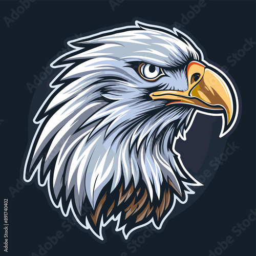 Eagle esport mascot logo design. Icon, sticker, head, vector, esport, sport, sticker