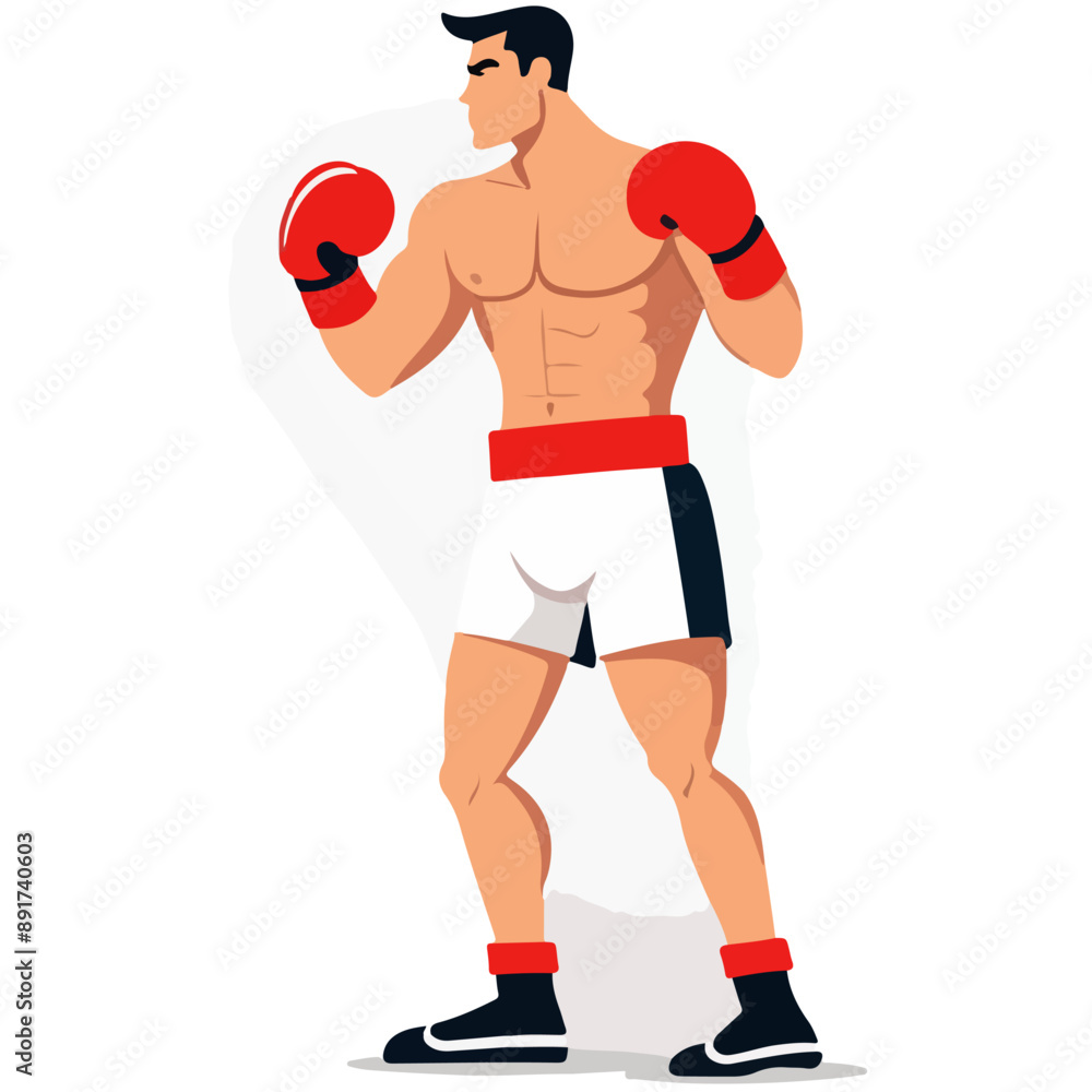 Series - Illustration of a Boxer | Fight Sport | Martial Arts | Different positions and moves | Colored Series - Illustration of a Boxer | Fight Sport | Martial Arts | Different positions and moves | Colored