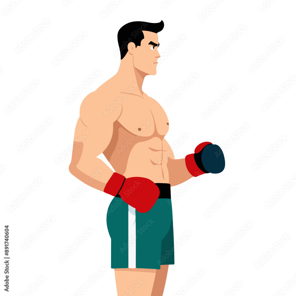 Series - Illustration of a Boxer | Fight Sport | Martial Arts | Different positions and moves | Colored Series - Illustration of a Boxer | Fight Sport | Martial Arts | Different positions and moves | Colored