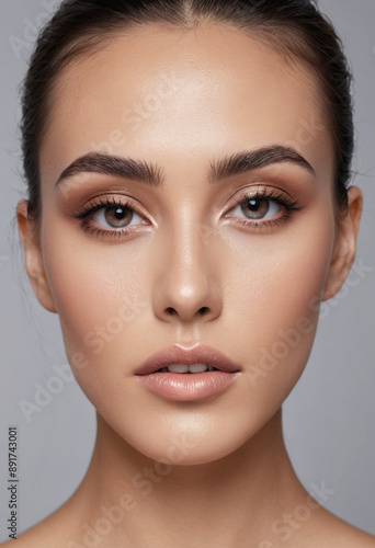  Highlighting the cheekbones and brow bone for a sculpted look. 