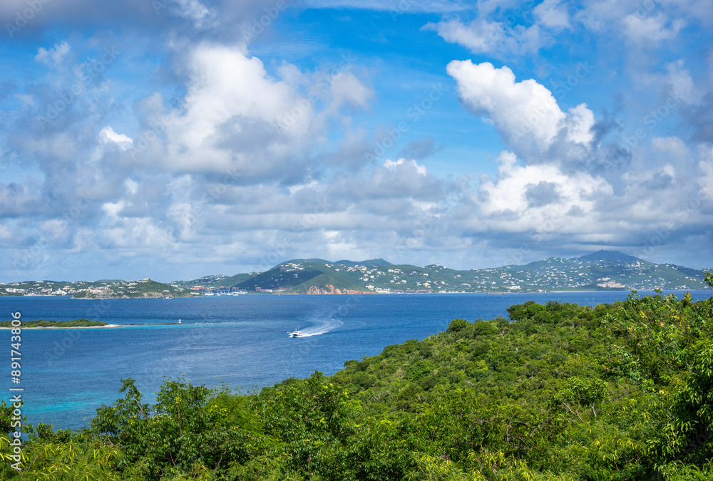 Tortola in the British Virgin Islands across the Sir Francis Drake Channel from St John in the US Virgin Islands Tortola in the British Virgin Islands across the Sir Francis Drake Channel from St John in the US Virgin Islands