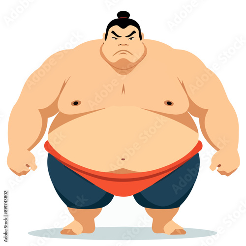 Series -  Sumo Wrestler frontal posing | Japanese Wrestling Fighting | Big athlete