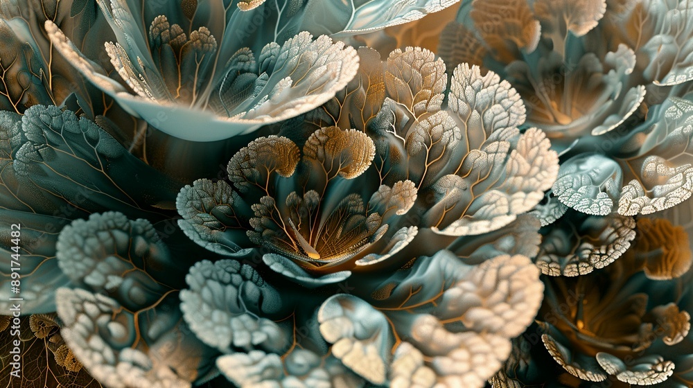 Fototapeta premium Organic abstract sea flower