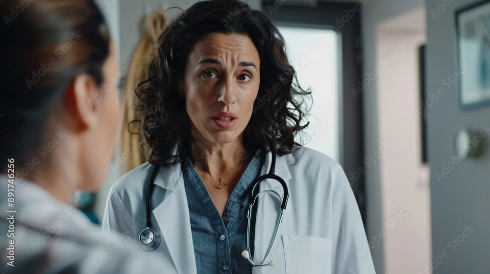 A portrait of a female doctor in a clininc A portrait of a female doctor in a clininc