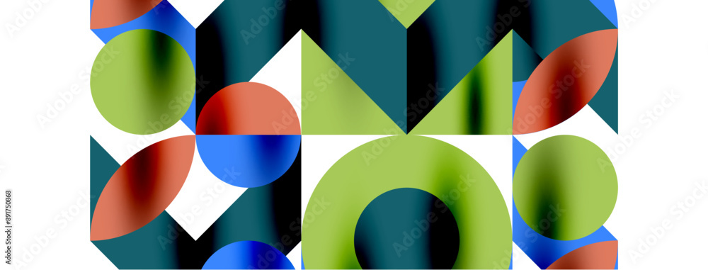 Metal color circles with shadows and other geometric elements composition for wallpaper, banner, background or landing Metal color circles with shadows and other geometric elements composition for wallpaper, banner, background or landing
