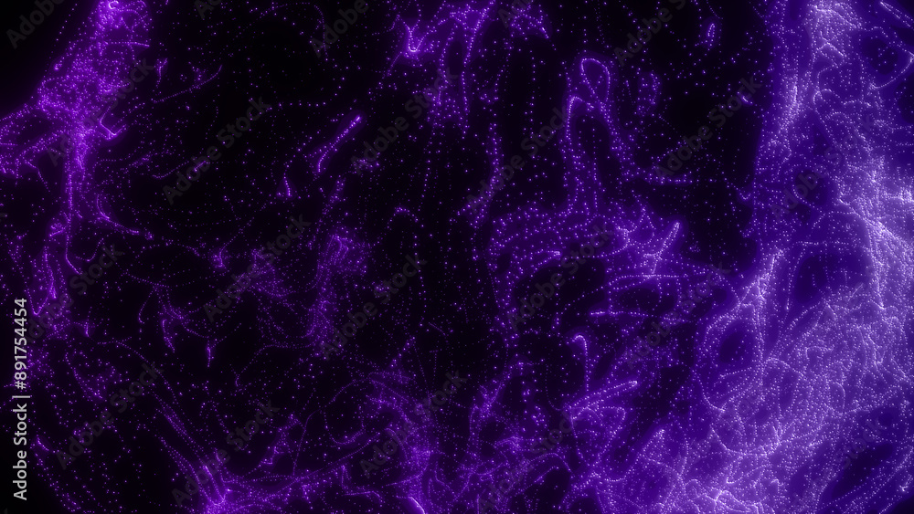 Obraz premium オーラのような細かい多彩なパーティクルが織りなす幻想的な光の背景