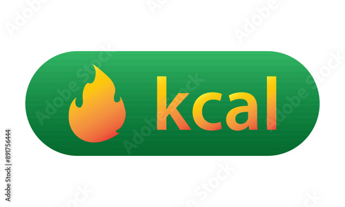 Energy fat burn kcal fire icon. Kilocalorie logo vector weight fitness with a flame graphic icon illustration. kilocalorie symbolic emblem for food products cover designation, fat burning.
