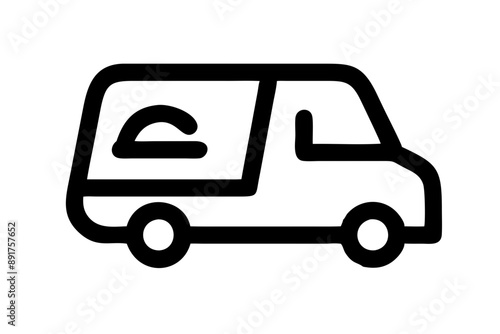 Fast Food Delivery Logo stock illustration