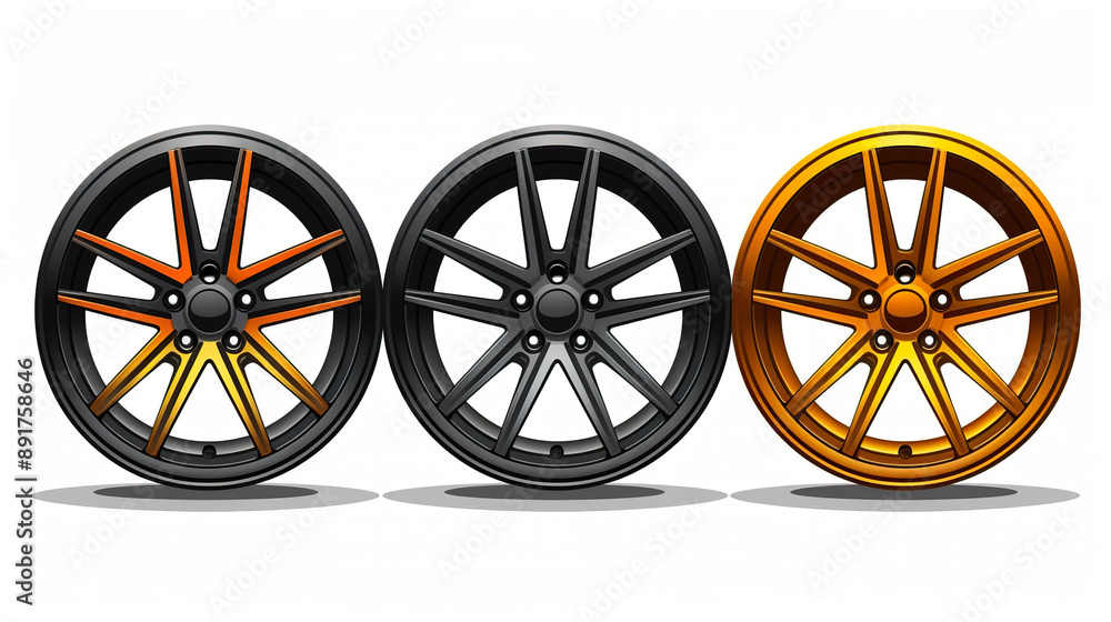 Car wheel isolated on pure white background Car wheel isolated on pure white background
