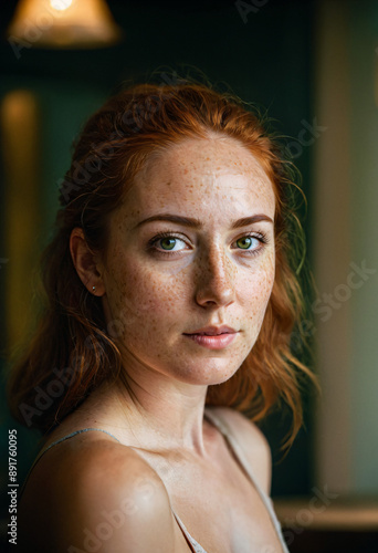 Beautiful Freckled Woman