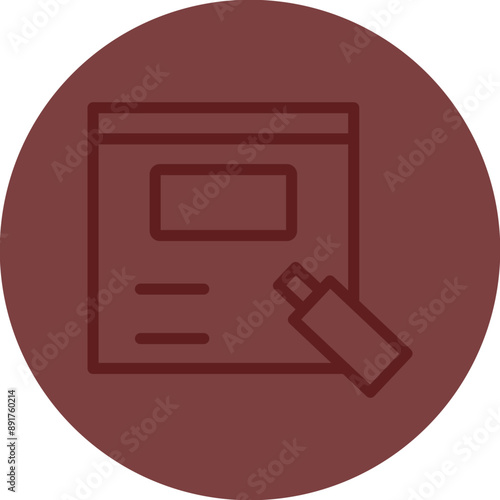 Off-Page Optimization Vector Line Maroon Circle Maroon