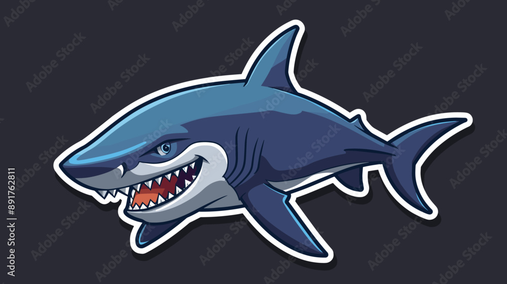 Obraz premium Shark esport mascot logo design, sticker shark