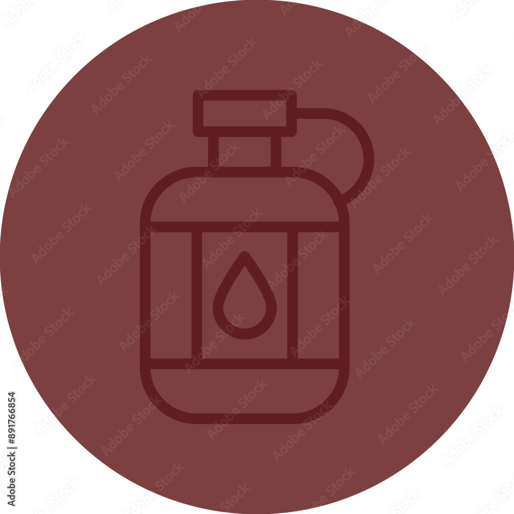 Water Bottle Vector Line Maroon Circle Maroon Water Bottle Vector Line Maroon Circle Maroon