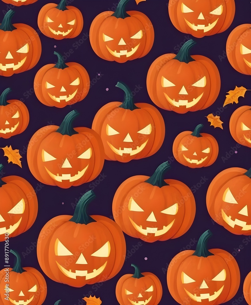 Halloween pattern with pumpkins. Halloween pattern with pumpkins.