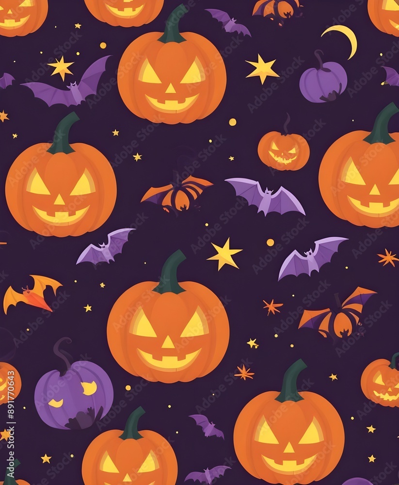 Halloween pattern with pumpkins. Halloween pattern with pumpkins.
