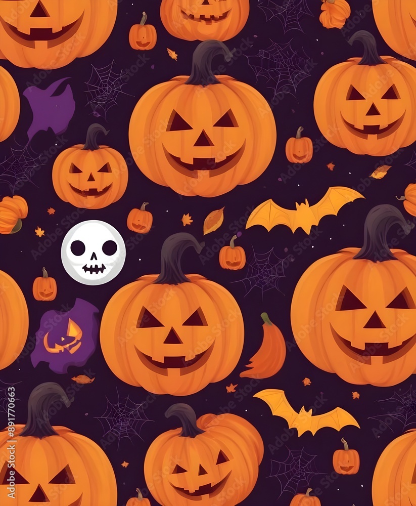 Halloween pattern with pumpkins. Halloween pattern with pumpkins.
