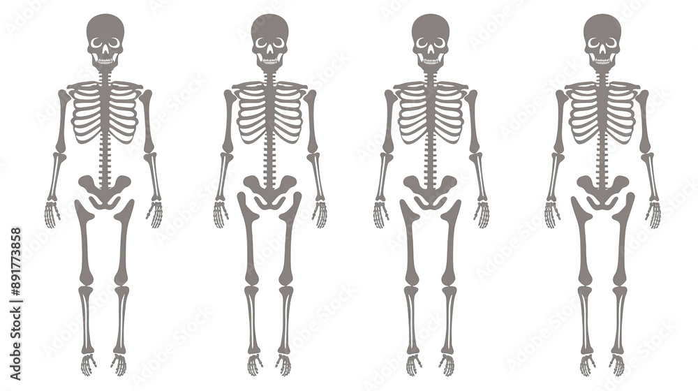 human bone isolated on pure white background human bone isolated on pure white background