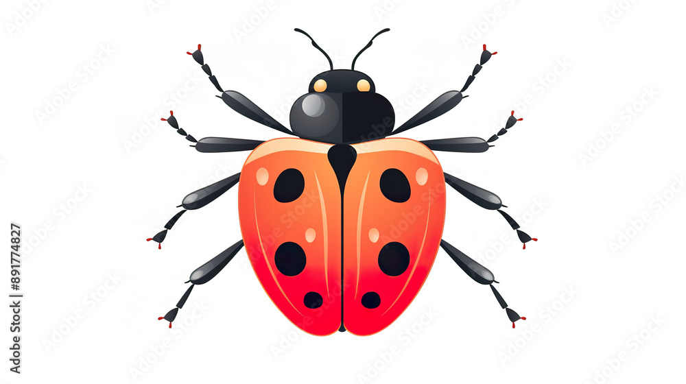 Ladybug isolated on pure white background Ladybug isolated on pure white background