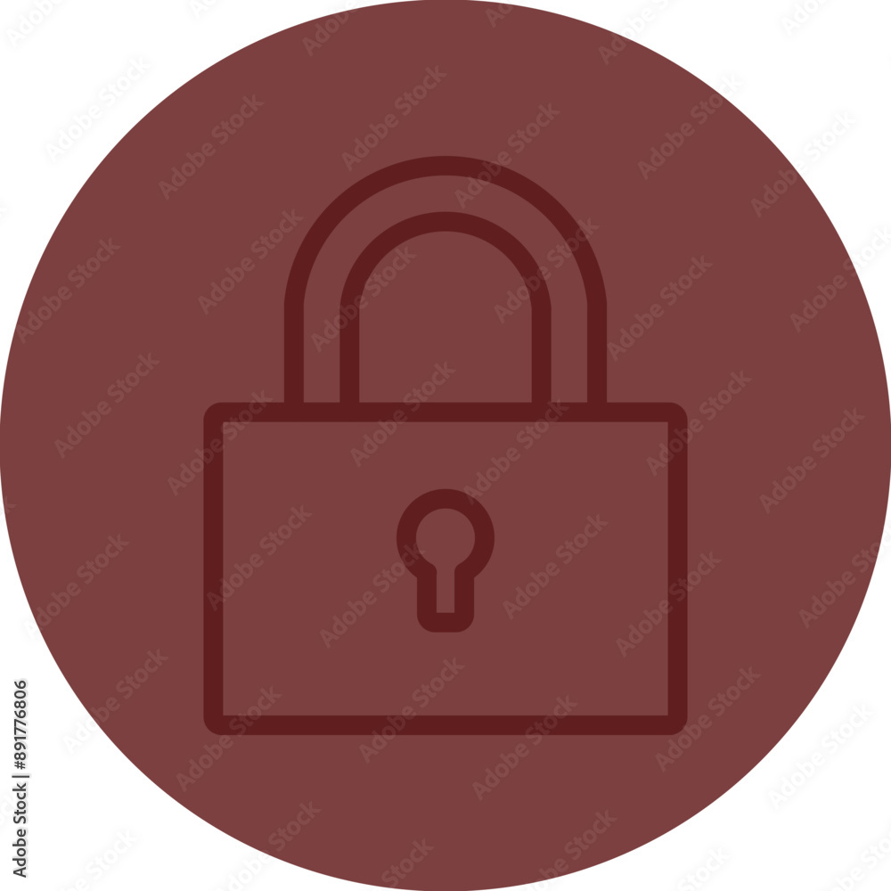 lock Vector Line Maroon Circle Maroon lock Vector Line Maroon Circle Maroon