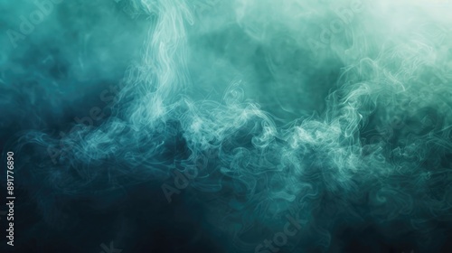 Wallpaper Mural Ethereal Fog Over Emerald Gradient Torontodigital.ca