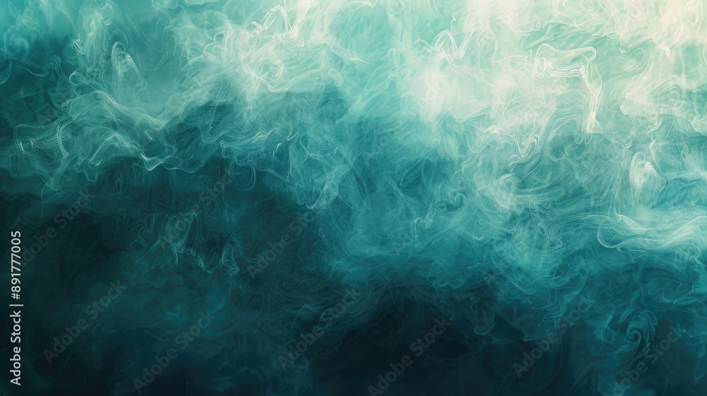 Ethereal Fog Over Emerald Gradient Ethereal Fog Over Emerald Gradient