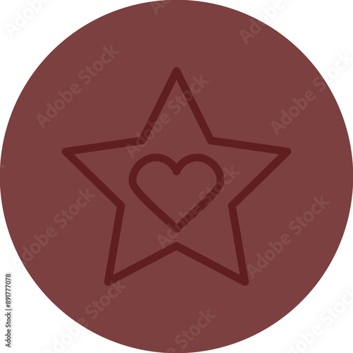 favourite Vector Line Maroon Circle Maroon