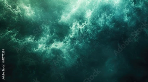 Wallpaper Mural Mystical Fog and Emerald Gradient Torontodigital.ca