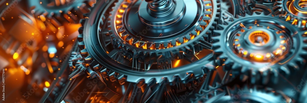 Close-up of intricate metal gears, symbolizing precision, complexity, teamwork, industrial machinery, and technological advancement. Close-up of intricate metal gears, symbolizing precision, complexity, teamwork, industrial machinery, and technological advancement.