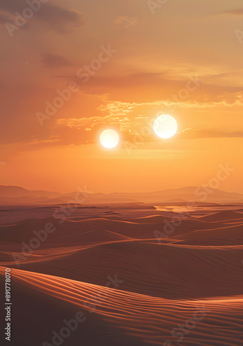 Tatooine Binary Sunset photo