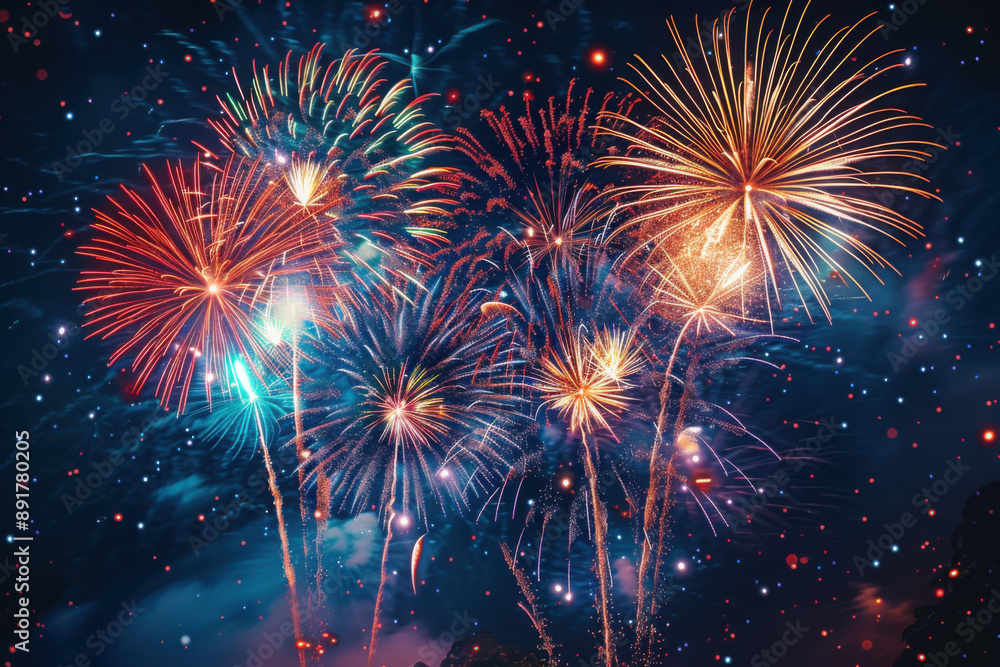 Fototapeta premium Fireworks at Night 
