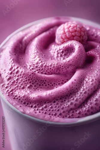 Wallpaper Mural a cup of smoothie with a raspberry on top Torontodigital.ca