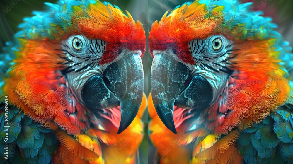 Obraz premium Pop Art Menagerie: Birds and Wildlife
