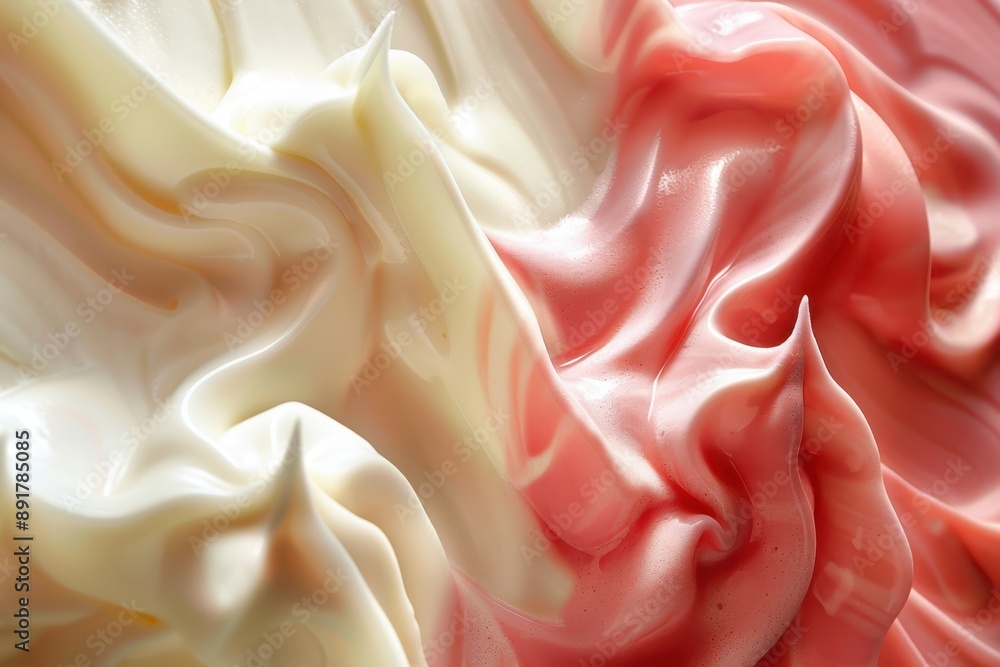 Obraz premium a close up of a white and red swirl