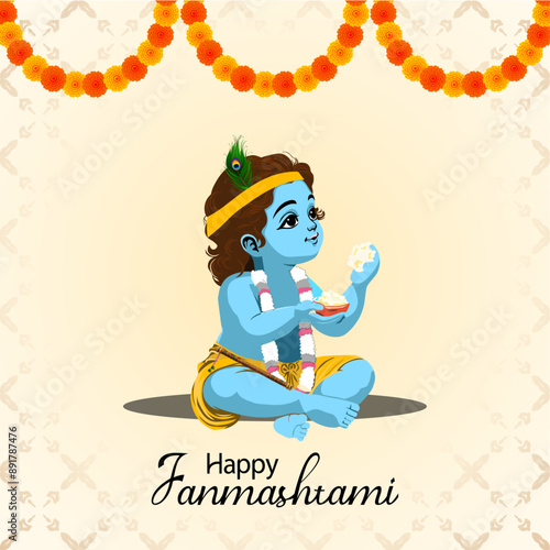 krishna janmashtami social media post