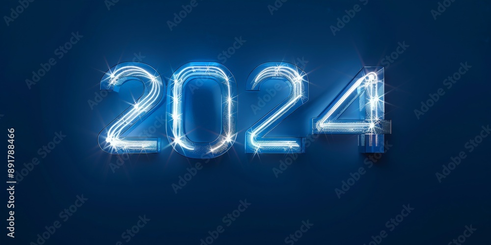 2024 Illuminated Number Background 2024 Illuminated Number Background