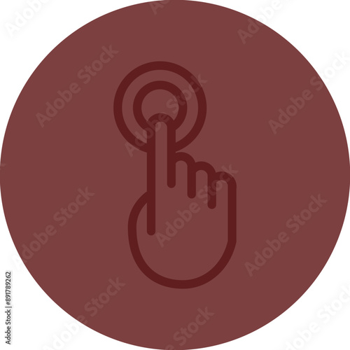 tap Vector Line Maroon Circle Maroon