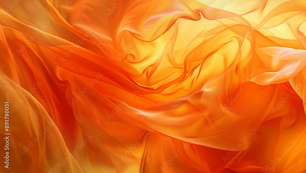 Obraz premium Electric Sunset: Fluid Orange Waves