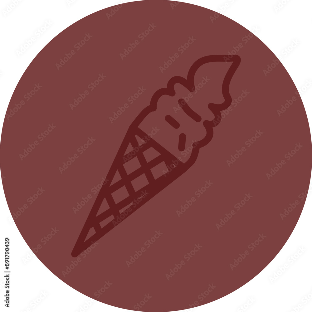 Icecream Cone Vector Line Maroon Circle Maroon Icecream Cone Vector Line Maroon Circle Maroon
