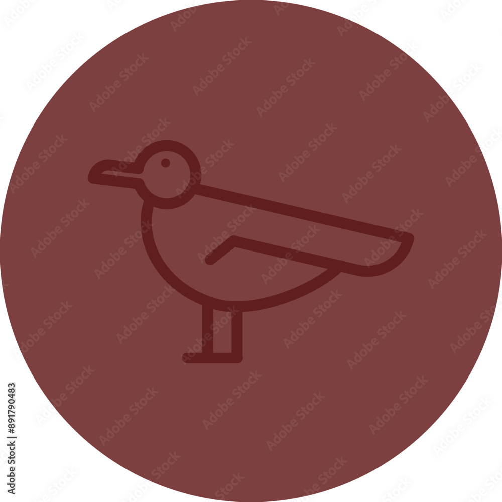 Seagull Vector Line Maroon Circle Maroon Seagull Vector Line Maroon Circle Maroon