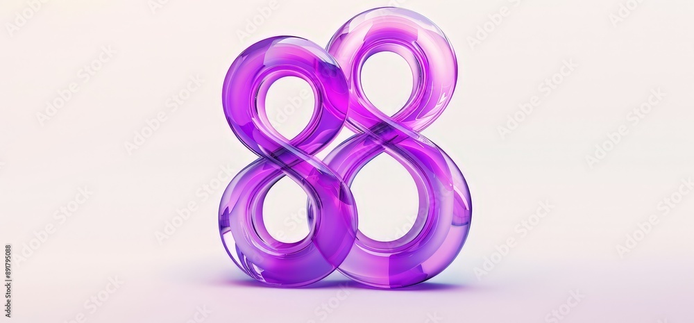 3D Glass Art Sculpture: Purple Twisted Abstract Design 3D Glass Art Sculpture: Purple Twisted Abstract Design