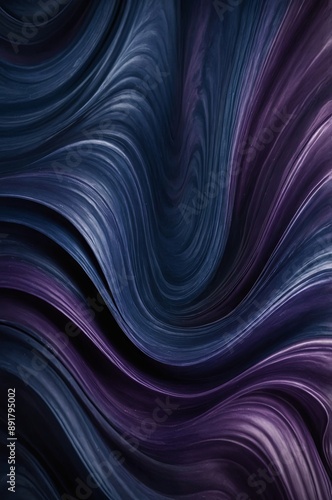 Dark blue and purple abstract smooth wavy background. photo